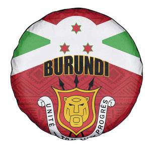 Burundi Spare Tire Cover Coat Of Arms African Pattern