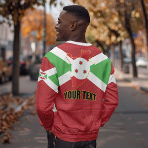 Personalized Burundi Sweatshirt Coat Of Arms African Pattern