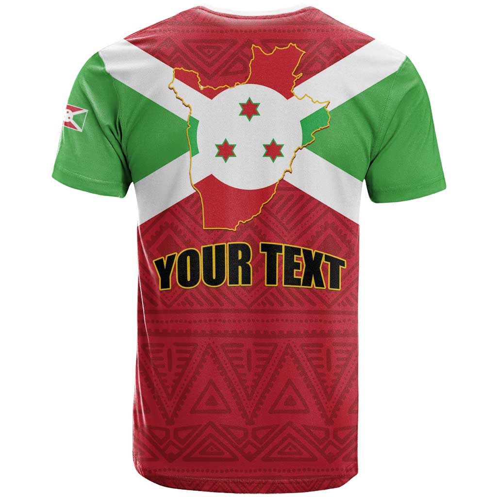 Personalized Burundi T shirt Coat Of Arms African Pattern