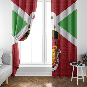 Burundi Window Curtain Coat Of Arms African Pattern