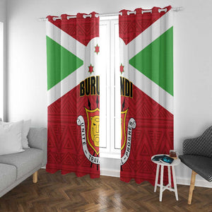 Burundi Window Curtain Coat Of Arms African Pattern