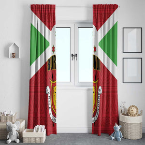 Burundi Window Curtain Coat Of Arms African Pattern