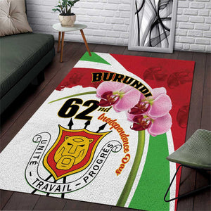 Burundi Independence Day Area Rug Coat Of Arms Bujumbura Flower