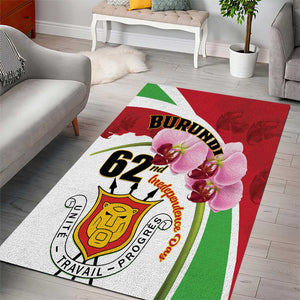 Burundi Independence Day Area Rug Coat Of Arms Bujumbura Flower