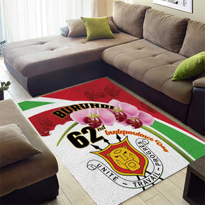 Burundi Independence Day Area Rug Coat Of Arms Bujumbura Flower