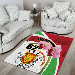 Burundi Independence Day Area Rug Coat Of Arms Bujumbura Flower