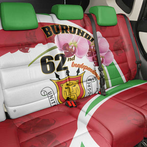 Burundi Independence Day Back Car Seat Cover Coat Of Arms Bujumbura Flower