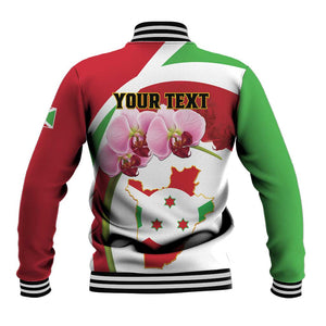 Personalized Burundi Independence Day Baseball Jacket Coat Of Arms Bujumbura Flower LT01