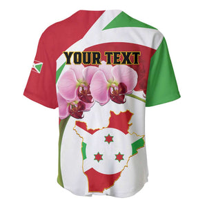 Personalized Burundi Independence Day Baseball Jersey Coat Of Arms Bujumbura Flower