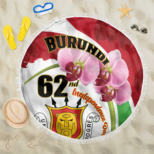 Burundi Independence Day Beach Blanket Coat Of Arms Bujumbura Flower