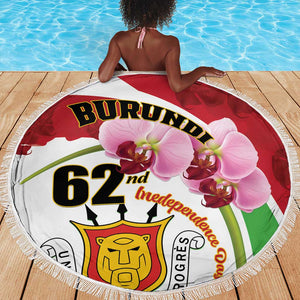 Burundi Independence Day Beach Blanket Coat Of Arms Bujumbura Flower