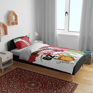 Burundi Independence Day Bedding Set Coat Of Arms Bujumbura Flower