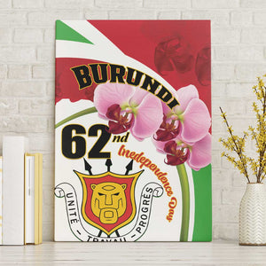 Burundi Independence Day Canvas Wall Art Coat Of Arms Bujumbura Flower