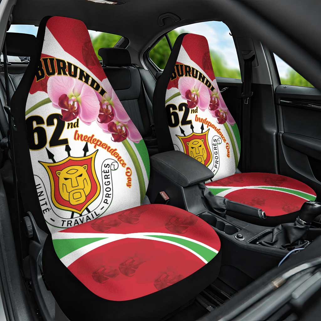 Burundi Independence Day Car Seat Cover Coat Of Arms Bujumbura Flower