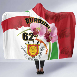 Burundi Independence Day Hooded Blanket Coat Of Arms Bujumbura Flower