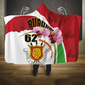 Burundi Independence Day Hooded Blanket Coat Of Arms Bujumbura Flower