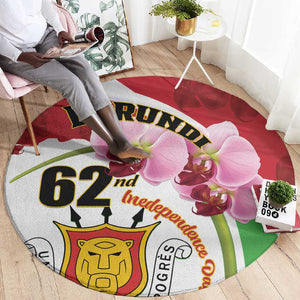 Burundi Independence Day Round Carpet Coat Of Arms Bujumbura Flower