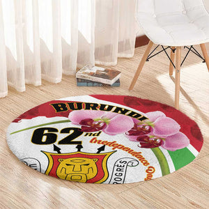 Burundi Independence Day Round Carpet Coat Of Arms Bujumbura Flower