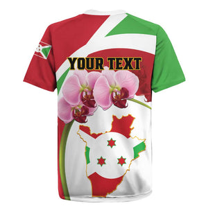 Personalized Burundi Independence Day Rugby Jersey Coat Of Arms Bujumbura Flower