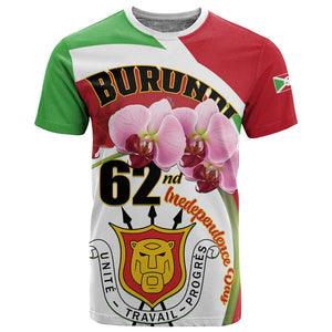 Personalized Burundi Independence Day T shirt Coat Of Arms Bujumbura Flower