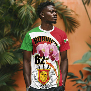 Personalized Burundi Independence Day T shirt Coat Of Arms Bujumbura Flower