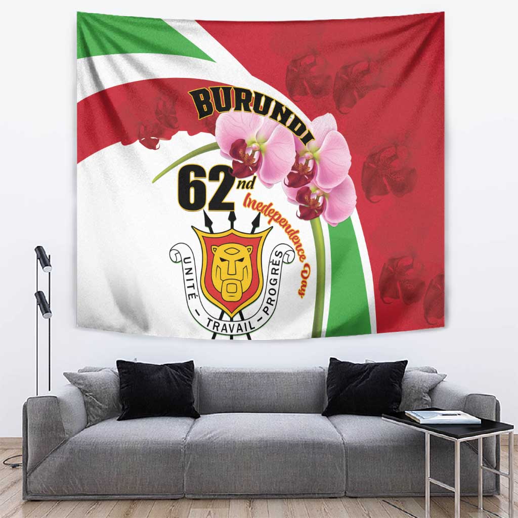 Burundi Independence Day Tapestry Coat Of Arms Bujumbura Flower