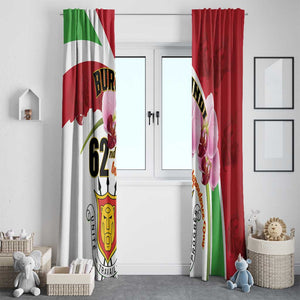 Burundi Independence Day Window Curtain Coat Of Arms Bujumbura Flower