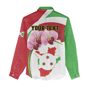 Personalized Burundi Independence Day Women Casual Shirt Coat Of Arms Bujumbura Flower