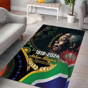 Nelson Mandela Birthday Area Rug Leader of the Nation