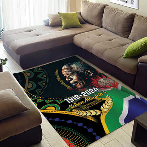 Nelson Mandela Birthday Area Rug Leader of the Nation