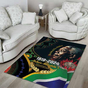 Nelson Mandela Birthday Area Rug Leader of the Nation