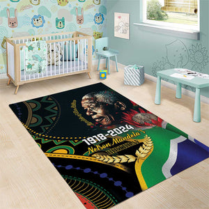 Nelson Mandela Birthday Area Rug Leader of the Nation