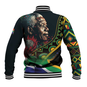 Nelson Mandela Birthday Baseball Jacket Leader of the Nation LT01