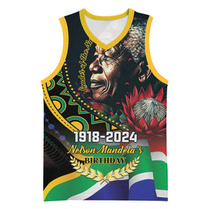 Nelson Mandela Birthday Basketball Jersey Leader of the Nation LT01