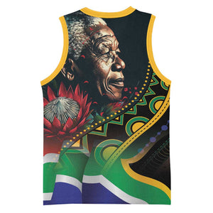 Nelson Mandela Birthday Basketball Jersey Leader of the Nation LT01