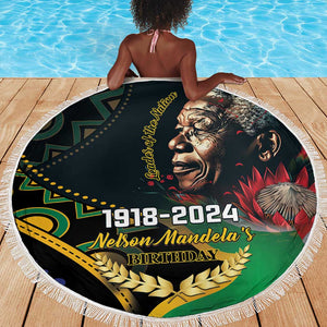 Nelson Mandela Birthday Beach Blanket Leader of the Nation