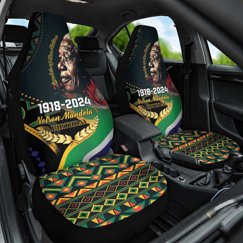 Nelson Mandela Birthday Car Seat Cover Leader of the Nation