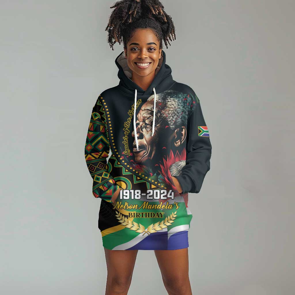 Nelson Mandela Birthday Hoodie Dress Leader of the Nation