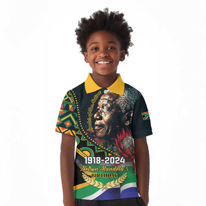 Nelson Mandela Birthday Kid Polo Shirt Leader of the Nation