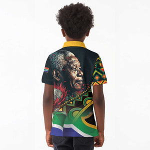 Nelson Mandela Birthday Kid Polo Shirt Leader of the Nation