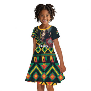 Nelson Mandela Birthday Kid Short Sleeve Dress Leader of the Nation