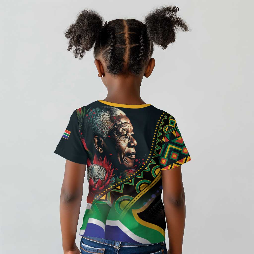 Nelson Mandela Birthday Kid T shirt Leader of the Nation