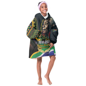 Nelson Mandela Birthday KId Wearable Blanket Hoodie Leader of the Nation