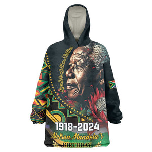 Nelson Mandela Birthday KId Wearable Blanket Hoodie Leader of the Nation