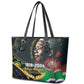 Nelson Mandela Birthday Leather Tote Bag Leader of the Nation
