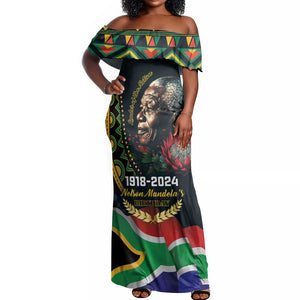 Nelson Mandela Birthday Off Shoulder Maxi Dress Leader of the Nation