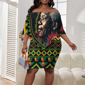 Nelson Mandela Birthday Off Shoulder Short Dress Leader of the Nation