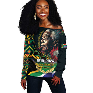 Nelson Mandela Birthday Off Shoulder Sweater Leader of the Nation