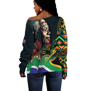 Nelson Mandela Birthday Off Shoulder Sweater Leader of the Nation