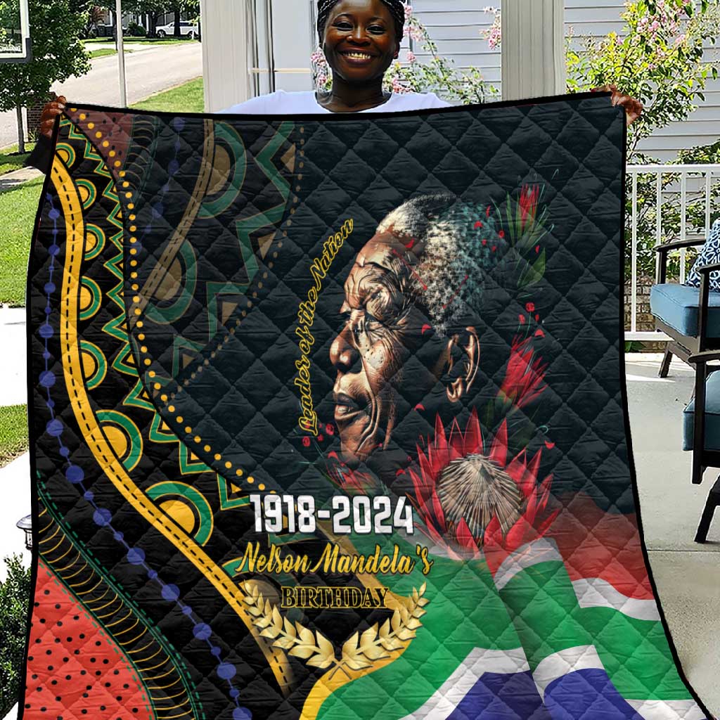 Nelson Mandela Birthday Quilt Leader of the Nation